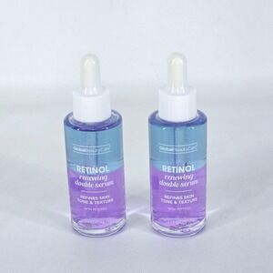 Global‎ Beauty Care Retinol Renewing Double Serum 1.7 oz (50 mL) 2 Pack New Glow